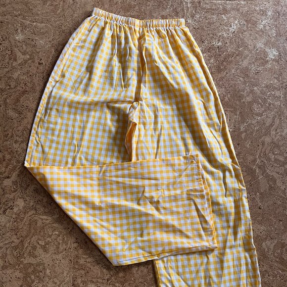 Rae Yellow Gingham High Waist Trousers - Picture 6 of 11